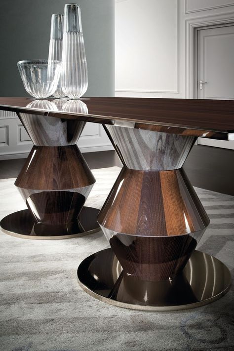 ⚫️ Charming round shapes, from the table top to the pedestal base. This is the Grand Palais table by Costantini Pietro, showpiece of the new Toronto collection. #wefurnishdreams #CostantiniPietro Top Shapes, Beautiful Bedroom Furniture, Metal Furniture Design, Contemporary Dining Table, Stone Dining Table, Dining Table Bases, Contemporary Dining Room, Hourglass Shape, Bedroom Furniture Design