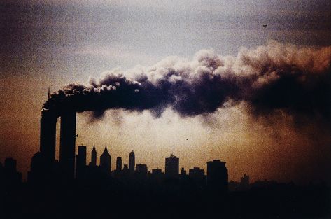 (United Airlines Flight 175's tail sticking out of the South Tower) United Airlines Flight 175, World Trade Center Collapse, World Trade Center Attack, Pulitzer Prize, Prize Winning, Trade Centre, Twin Towers, United Airlines, Trade Center