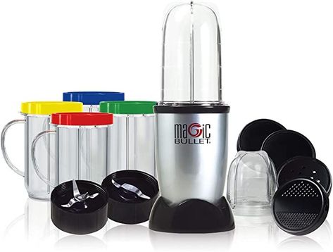 17-piece high-speed mixing system chops, whips, blends, and more. Cups are made out of high-impact plastic. Countertop Appliances, Portable Blender, Magic Bullet, Good Smoothies, Mini Foods, Nutribullet Blender, Coffee Colour, Coffee Grinder, Fruit Smoothies