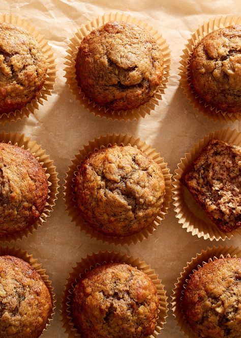 Easy One Bowl Banana Muffins - Fork Knife Swoon Dark Chocolate Banana, Banana Muffins Easy, Banana Bread Loaf, Simple Pantry, Chocolate Banana Muffins, Banana Muffin Recipe, Muffin Batter, Make Banana Bread, Apple Fritters