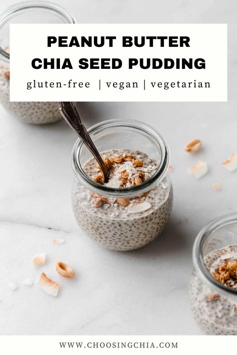 Peanut Butter Chia Pudding, Protein Chia Pudding, Easy Chia Seed Pudding, Chia Puddings, Chia Seed Pudding Recipe, Chia Recipes, Zucchini Bread Healthy, Chia Pudding Recipe, Refined Sugar Free Recipes