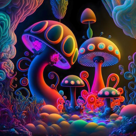 Trippy Mushroom Wallpaper, Magic Mushroom Drawing, Pictures For Decoration, Shroom Drawings, Mushroom World, Mushroom Chocolate, Trippy Mushroom, Mushroom Paint, Mushroom Wallpaper