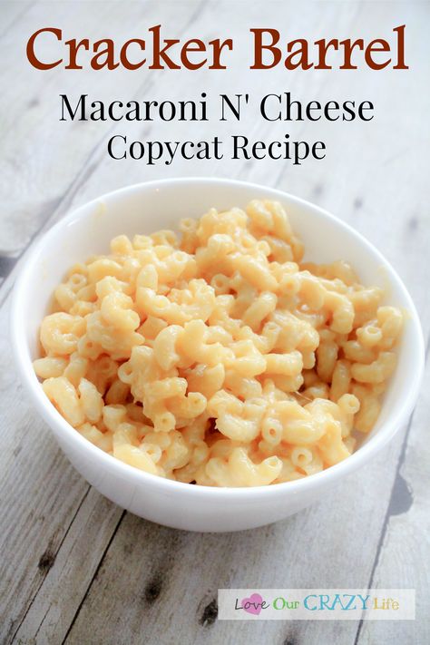 Do you LOVE Cracker Barrel's Macaroni N' Cheese? We sure do. We don't get to go much anymore, so we duplicated the recipe and I am sharing it with you! Cracker Barrel Mac And Cheese Recipe, Cracker Barrel Mac And Cheese, Copycat Cracker Barrel, Cracker Barrel Recipes, Hashbrown Casserole Recipe, Macaroni Cheese Recipes, Mac Cheese Recipes, Macaroni N Cheese Recipe, Copykat Recipes