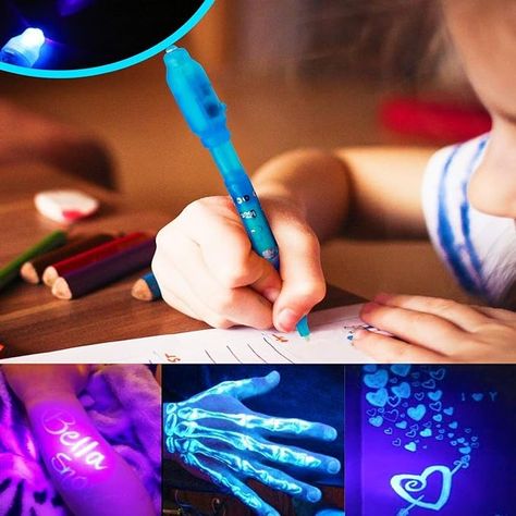 Amazon.com: Invisible Ink Pen, Spy Pen Secret Message Writer with uv Light Magic Marker for Drawing Fun Activity Kids Party Favors Ideas Gifts and Stock Stuffer (24pcs) : Toys & Games Invisible Ink Pen, Disappearing Ink, Kids Gadgets, Christmas Presents For Kids, Kids Party Favors, Spy Party, Favors Ideas, Invisible Ink, Party Goodies