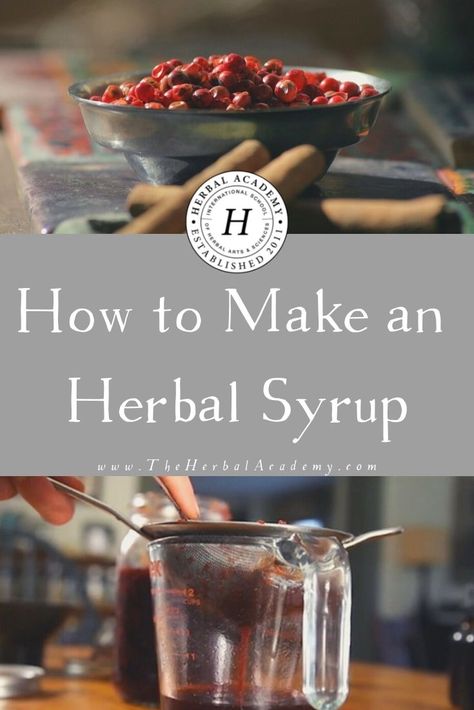 Herbal Syrup Recipe, Herbal Academy Recipes, Medicinal Syrups, Herbal Cabinet, Herbal Syrups, Herbalist Recipes, Rose Syrup Recipe, Crunchy Living, Medicine Garden