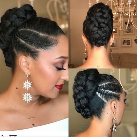 Natura Hair, Twisted Hair, Pelo Afro, Natural Hair Updo, Bridal Hairstyles, Cornrow Hairstyles, Goddess Braids, Smooth Hair, Natural Hair Care