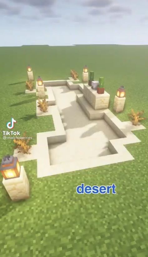 Desert Pyramid Minecraft, Sand Base Minecraft, Minecraft Sand Path, Minecraft Sand Temple, Desert Ideas Minecraft, Desert Oasis Minecraft, Desert Tower Minecraft, Minecraft Desert Fountain, Sand Village Minecraft