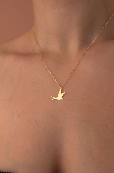 A beautiful necklace showcasing a dove in flight, representing peace, hope, and love. Flying Dove, Dove Pendant, Dove Jewelry, Dove Necklace, Everyday Wear Jewelry, Symbol Of Peace, Daily Outfit Inspiration, Necklace Dainty, Spring Looks