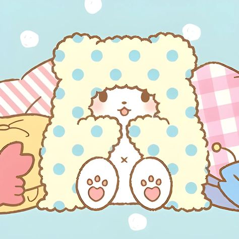 Marumofubiyori Icon, Anime Wall Prints !!, Yellow Theme, Hello Kitty Items, Sanrio Characters, Cute Images, Phone Themes, Cute Characters, Cute Doodles