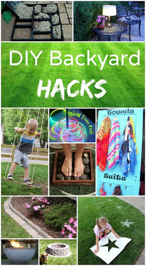 DIY Backyard hacks - Easy and fun backyard projects! Backyard Hacks, Princess Pinky Girl, Yard Project, Backyard Projects, Backyard Fun, Outdoor Oasis, Diy Backyard, Outdoor Projects, Useful Life Hacks