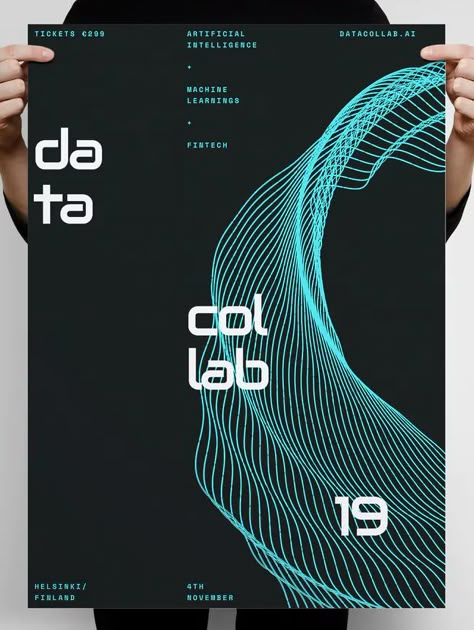 Technology Event Poster, Data Science Poster, Science Poster Design, Tech Poster Design, Collab Poster, Data Analytics Design, Event Infographic, Technology Poster, Internal Branding