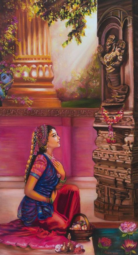 Indian Women Painting, Sun Painting, Painted Ladies, Lord Krishna Wallpapers, Krishna Radha Painting, Radha Krishna Art, Krishna Painting, Indian Paintings, Krishna Pictures