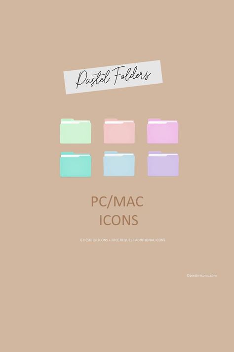 Folder icons for MAC and PC. Six Pastel colors, green, orange, pink, blue and purple. Free Macbook Folder Icons, Desktop Folder Icons Mac Free, Mac Folder Icons Free Png, Free Folder Icons For Mac, Macbook Inspo Desktop, Mac Folder Icons Free, Desktop Folder Icons Free, Macbook Folder Icons Aesthetic, Desktop File Icons