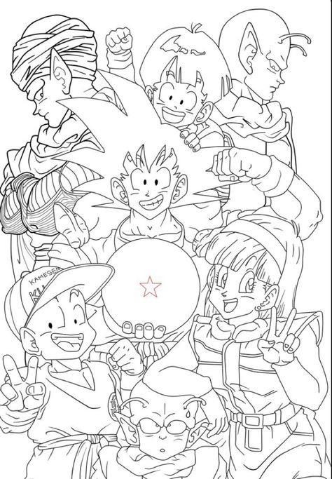 Coloring Pages Dragon Ball Z, Dragonball Coloring Pages, Dbz Coloring Pages, Dragon Ball Coloring Pages, Dragon Ball Z Coloring Pages, Printable Anime Coloring Pages, Manga Colouring, Anime Coloring Pages, Dragon Ball Tattoo