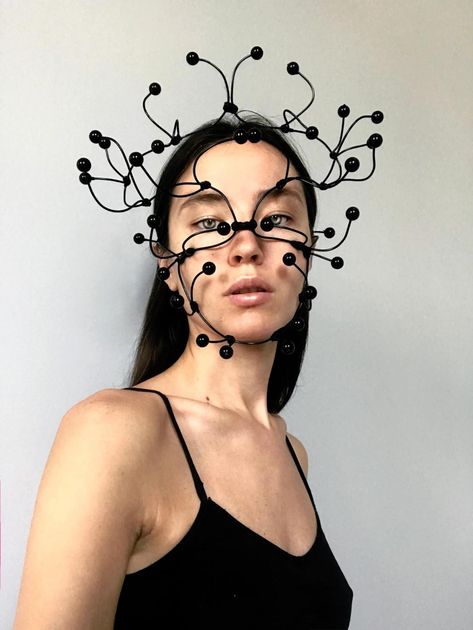 Face Jewellery, Head Piece, Russian Artists, Museum Of Contemporary Art, Headdress, Wearable Art, Headpiece, Jewelry Art, Carnival Face Paint