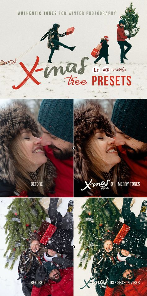 New Year Photography, Photography Presets, Vintage Lightroom Presets, Photography Lightroom, Lightroom Presets For Portraits, Tree Winter, Professional Lightroom Presets, Lightroom Classic, Lightroom Editing