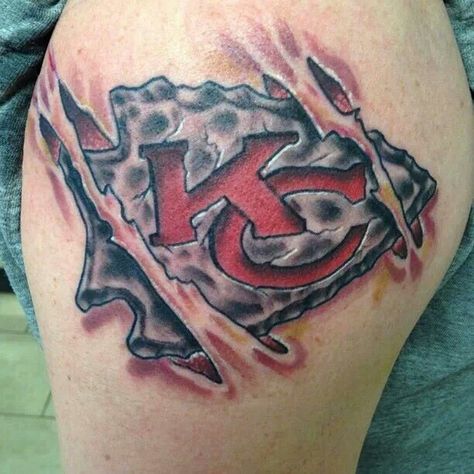 Chiefs Kc Chiefs Tattoo, Kansas City Chiefs Tattoo, Chiefs Tattoo, Punisher Skull Tattoo, Football Tattoo, Brian Dawkins, Rose Tattoos For Men, Feather Tattoo Design, Cross Tattoo Designs