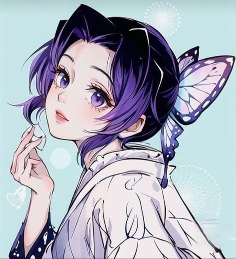 Anime Butterfly, Demon King Anime, Anime Princess, Anime Character Drawing, Kochi, Anime Sketch, Anime Artwork, الرسومات اللطيفة, Purple Hair