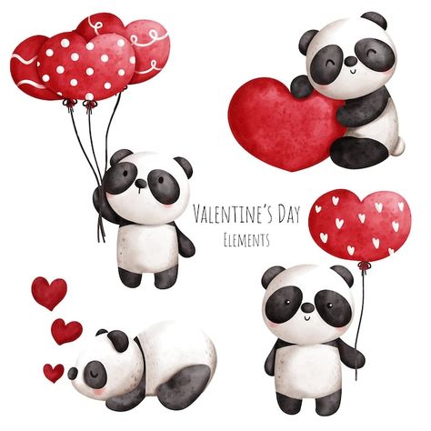 Valentine Cartoon, Valentine Card Crafts, I Love You Lettering, Valentines Day Cartoons, Valentines Wallpaper Iphone, Panda Card, Valentine's Day Illustration, Valentines Illustration, Pink Wallpapers