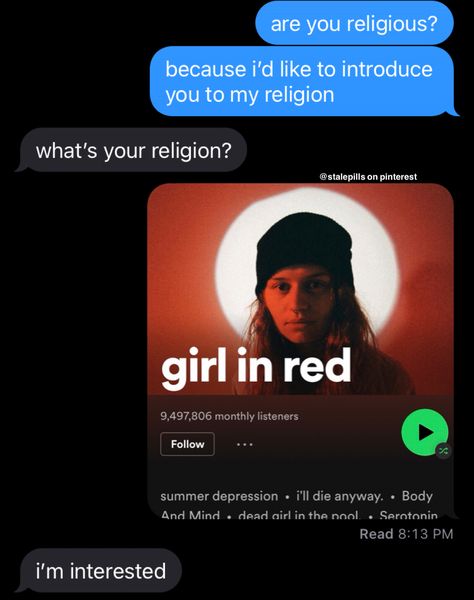 Im Doing It Again Baby Girl In Red, Girl In Red Memes, Wlw Songs, We Fell In Love In October, Girl In Red Singer, Girl In Red Aesthetic, Marie Ulven, Song Memes, Red Quotes