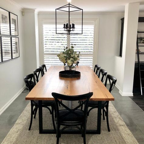 Dreaming of the Perfect Custom Dining Table Dining Table Metal Base, Recycled Timber Furniture, Timber Vanity, Timber Shelves, Custom Dining Tables, Live Edge Dining Table, Timber Furniture, Square Dining Tables, Live Edge Table