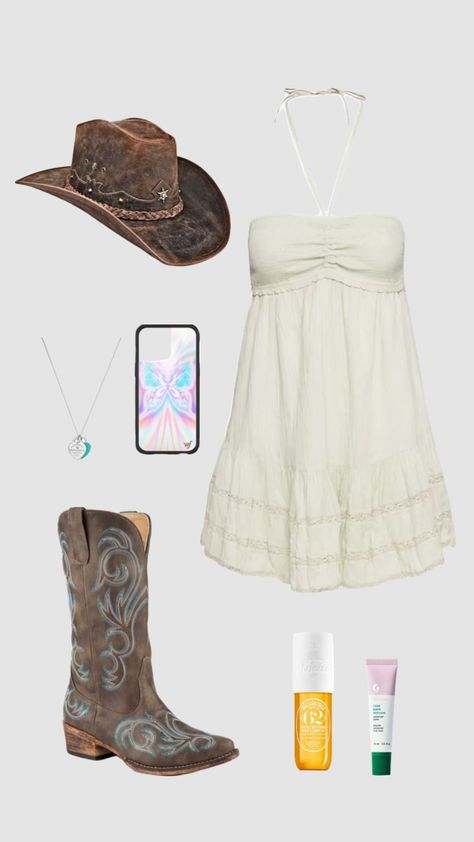 Eras outfit debut Luke Bryan Concert Outfit, Chris Stapleton Concert, Summer Country Concert Outfit, Cute Concert Outfits, Country Summer Outfits, Eras Outfit, Cowgirl Style Outfits, Festival Outfits Rave, Taylor Swift Tour Outfits