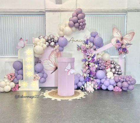 Purple Birthday Decorations, Butterfly Birthday Decorations, Lavender Balloons, Butterfly Birthday Party Decorations, Butterfly Themed Birthday Party, Butterfly Birthday Theme, Lavender Baby Showers, Butterfly Party Decorations