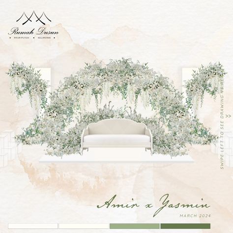 Bringing the beauty of nature to your special day! Our bride has chosen a stunning combination of a green base and delicate white flowers for their dream wedding at Rumah Dusun. With our 3D design proposal, we're excited to turn this vision into reality, creating an enchanting atmosphere filled with natural elegance. From the wedding of Amir x Yasmin Photo by : @photo13.co Let us turn your dreams into reality. . For rates & packages kindly fill in the form on our website . www.rumahdusun... Muslim Outfit, Turn Your Dreams Into Reality, Hospital Architecture, Design Proposal, Dream Wedding Decorations, Hand Painted Wedding, Wedding Plan, The Beauty Of Nature, Dreams Into Reality