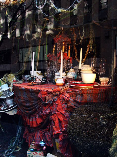 Anthropologie Window Display | Flickr - Photo Sharing! Anthropologie Christmas Display, Anthropologie Halloween, Christmas Window Display Retail, Anthropologie Window Display, Anthropologie Display, Anthropologie Christmas, Window Display Retail, Display Retail, Store Window Displays