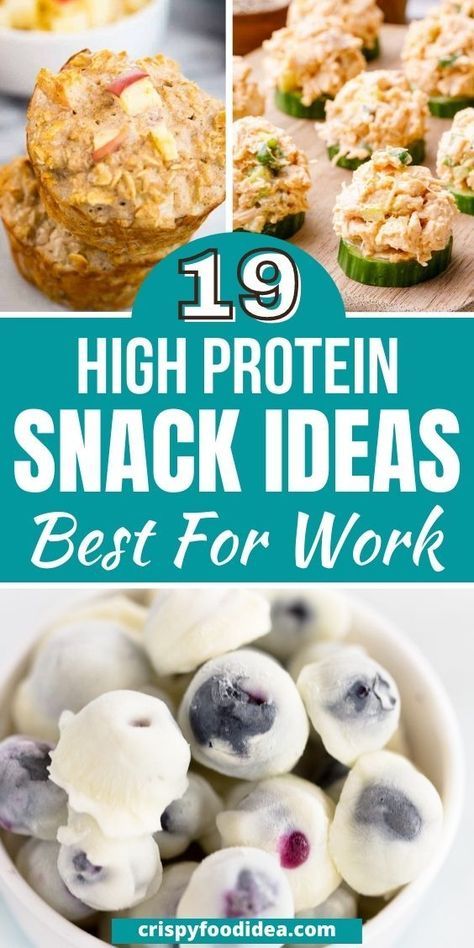 Snack Ideas For Work, High Protein Snack Ideas, Protein Snack Ideas, High Protein Snack Recipes, Protein Snacks Recipes, Healthy High Protein Snacks, High Protein Snack, Healthy Protein Snacks, Healthy High Protein Meals