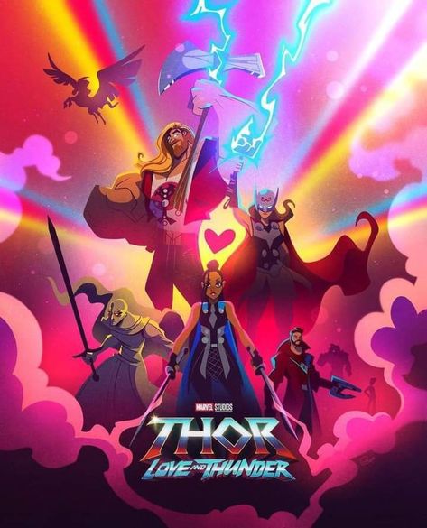 Thor Love And Thunder Fanart, Thor Poster Art, Thor Love And Thunder Art, Thor Love And Thunder Poster, Lyle Cruse, Thor Comic Art, Thor Art, Thor Marvel, Thor Love And Thunder