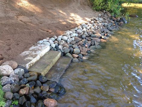 River Shoreline Landscaping, Lake Shoreline Landscaping, River Beach Ideas, Shoreline Landscaping Lakes, Lake Shoreline Ideas, Lakeshore Landscaping Ideas, Lake Beach Landscaping, Lake Shore Landscaping Ideas, Lake Front Landscaping