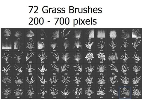 72 Photoshop Grass Brushes 200 to 700 pixels  How to install brushes (.abr files):  1. Put the .abr file youve downloaded into the Texture Brushes Photoshop, Grass Photoshop, Hand Painted Crosses, Brush Effect, Photoshop Tutorial Graphics, Anime Flower, Photoshop Brushes Free, Free Brushes, Photoshop Video