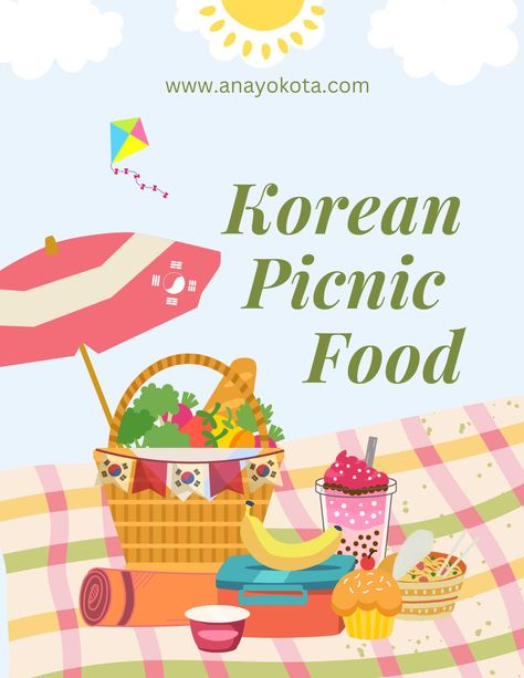 Asian Picnic Food Ideas, Korean Picnic Food, Asian Picnic, Korean Picnic, Picnic Drinks, Easy Picnic Food, Korean Drinks, Korean Barbecue, Korean Snacks