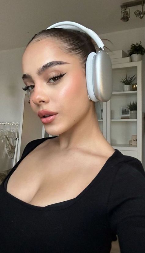 Airpods Max, Apple Airpods, A Woman, Headphones, Makeup, Make Up