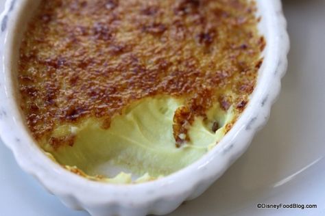 Disney Recipe: Pistachio Crème Brûlée from Tony’s Town Square in Magic Kingdom Pistachio Creme, Pistachio Paste, Pistachio Recipes, Disney Desserts, Creme Brulee Recipe, Brulee Recipe, Egg Yolks, Disney Food Blog, Town Square