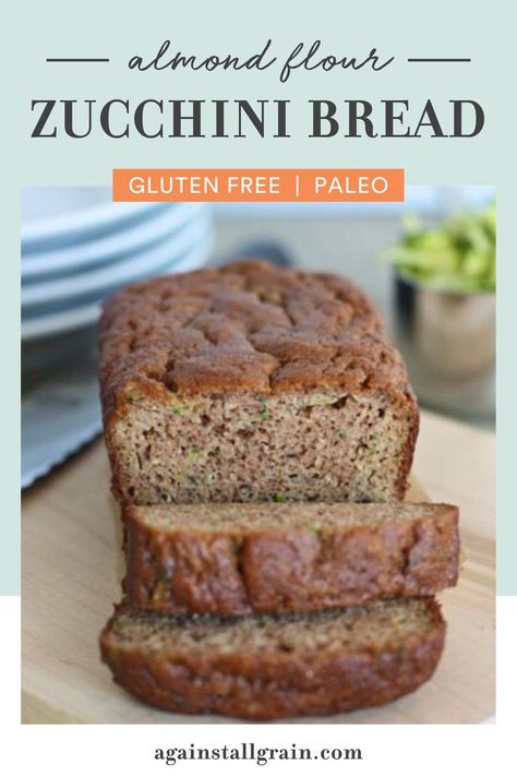 Gluten Free Zucchini Bread With Almond Flour, Almond Flour Zucchini Cookies, Paleo Zucchini Bread Recipes, Whole Grain Zucchini Bread, 1:1 Gluten Free Flour Recipe, Flour Free Bread, Almond Flour Zucchini Bread Recipes, Grain Free Zucchini Bread, Zucchini Almond Bread