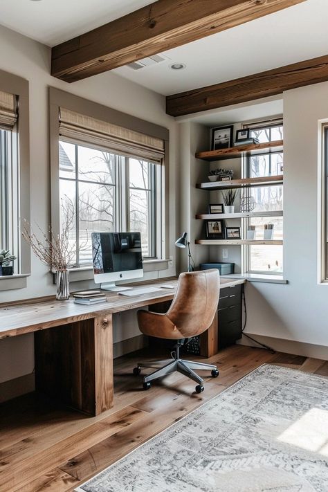 15 Inspiring Shared Home Office Ideas For Two Functional Home Office Layout, Home Office Ideas For Couples, Office For Multiple People, Small Home Office For Two People, Double Work Station Home Office, Home Office 2 People, Office Ideas For Two People, Two Desk Office Layout, Dual Desk Home Office