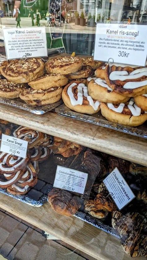 Copenhagen Vegan Bakery Guide: 10 Spots for Plant-Powered Cakes & Sweets 2023 - Veggies Abroad Copenhagen Pastries, Vegan Copenhagen, Copenhagen Vegan, Copenhagen Bakery, Copenhagen Trip, Copenhagen Cake, Copenhagen Food, Vegan Pastries, Copenhagen Travel