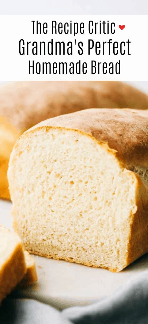 This homemade bread is always a family favorite and can be done so easily with this perfect recipe my grandma handed down to me. Making bread is easier than you think! Grandmas Homemade Bread, Homemade Bread By Hand, Grandma's Bread Recipe, Grandmas Bread, One Loaf Bread Recipe, Old Fashioned Bread, Homemade Bread Recipes, Home Made Bread, Homemade Bread Recipe