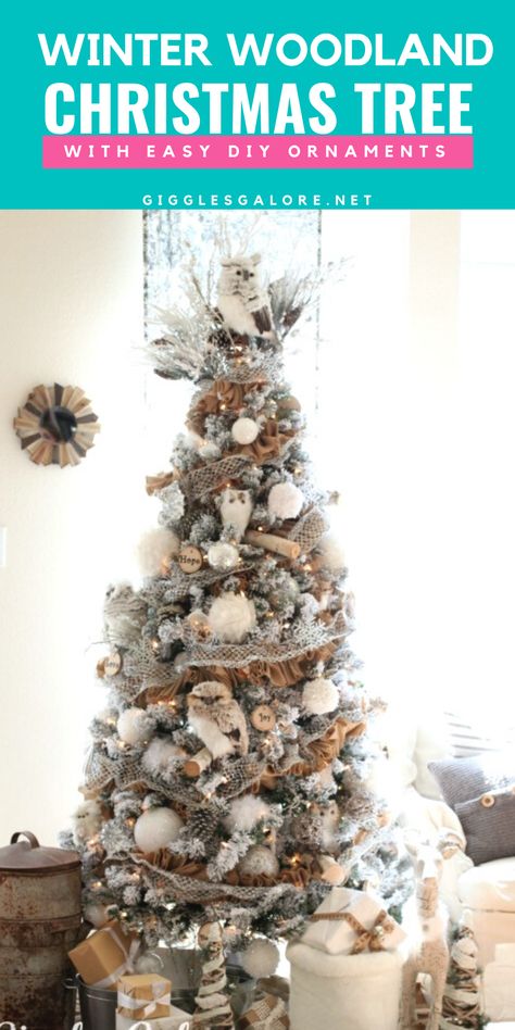 Winter Woodland Christmas Decor, Woodland Christmas Tree Ideas, Woodland Christmas Decorations, Winter Woodland Christmas, Woodland Animal Christmas, Yule Decor, Woodland Christmas Decor, Snow Decorations, Woodland Christmas Tree