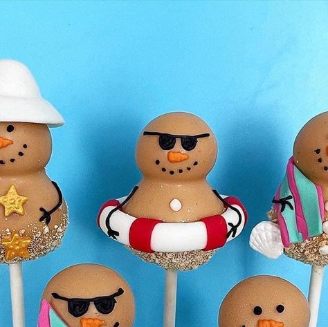 Stacey’s Pops on Instagram: "🍡🌊🎅🏼Happy Christmas in July!!" Christmas In July Cake, July 25, July Birthday, July Wedding, Christmas In July, Happy Christmas, Gingerbread House, Cake Pops, Gingerbread