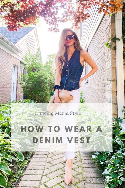 How to Wear A Denim Vest How To Wear A Denim Vest, Denim Vest Winter Outfit, Styling Denim Vest, How To Style A Denim Vest, Denim Vest Outfit Winter, Jean Vest Outfits Fall, Denim Vest Outfits For Women, Denim Waistcoat Outfit Woman, Denim Vest Outfit Fall