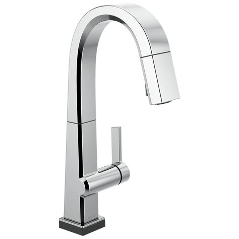 Chrome kitchen faucet