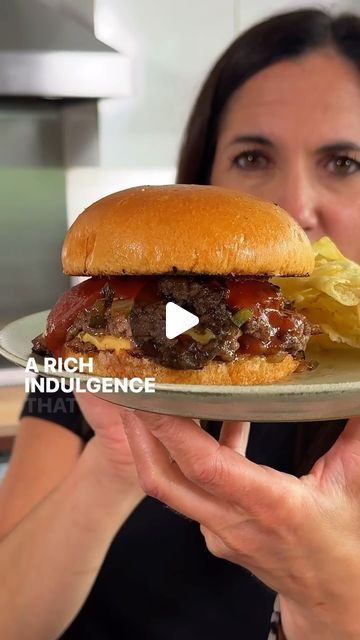 Allrecipes on Instagram: "🍔 Sloppy Joe Smash Burgers 🍔

Holy smokes! Nicole has done it again with these sweet and saucy mashup burgers. Be sure to have PLENTY of napkins on standby. 

🧑‍🍳 + 📸: Nicole McLaughlin (@nicolemcmom)

���🔗 Head to the link in bio for the recipe. 

#instafood #food #foodie #smashburgers #sloppyjoes #mashup" Allrecipes Nicole Mclaughlin, Smash Burger Recipe Videos, Nicole Mclaughlin, Smash Burger Recipe, Sandwhich Recipes, Smash Burgers, Burger Dogs, Hamburger Recipes, Sloppy Joe