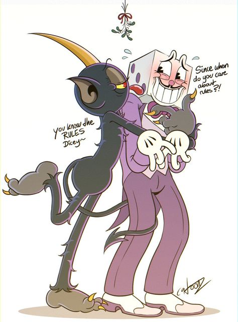 Cuphead X King Dice Comic, Dice X Devil, King Dice X Devil, King Dice, Cuphead Game, Cute Nicknames, Good Art, Deal With The Devil, Creepy Art