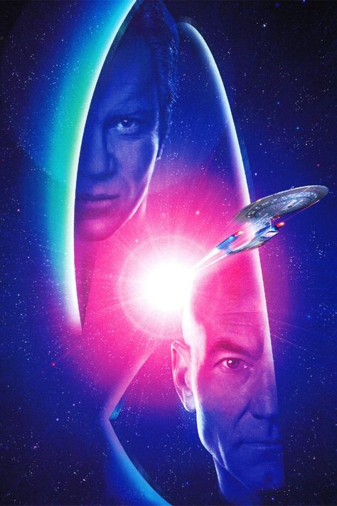 Star Trek Generations textless movie poster Star Trek movie posters and artwork #startrek #startrekmovies #movieposters #sci-fi #fantasy #space #Artwork Star Trek Generations, Star Trek Ii, Science Fiction Movies, Star Trek Movies, Rocky Balboa, Star Trek Voyager, Star Trek Enterprise, William Shatner, Star System