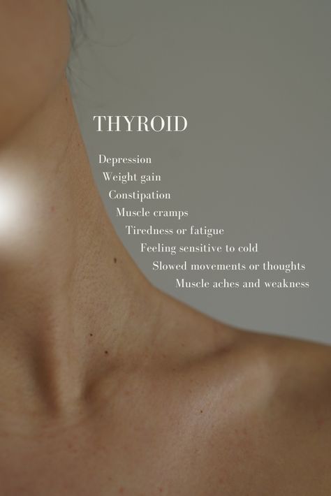 Thyroid health signs and symptoms for indiction. Holistic health. Functional medicine. Depression, weight gain, constipation, muscle cramps, tiredness or fatigue, feeling sensitive to cold, slowed movement or thought, muscles aches or weakness. Naturopathic Doctor Aesthetic, Naturopathic Medicine Naturopathy, Naturopath Clinic, Healing Autoimmune, Lab Work, Muscle Cramps, Healthy Hormones, Naturopathic Medicine, Wellness Clinic