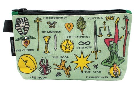 Rider Waite Tarot Images Zipper Bag | Smart and Funny Gifts by UPG – The Unemployed Philosophers Guild Witches Tarot Deck, Rider Waite Tarot Cards, Biddy Tarot, Rider Waite Tarot Decks, Color Symbolism, The Hierophant, Rider Waite Tarot, Tarot Bags, Color Meanings