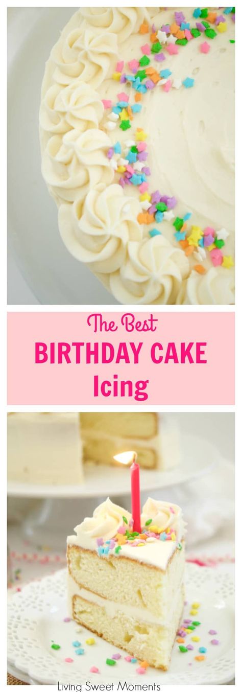 This amazing Birthday Cake Icing Recipe is easy to make and delicious! My favorite go-to vanilla buttercream that pairs perfectly with cakes and cupcakes. #icing #birthdaycake #vanillabuttercream  via @Livingsmoments Birthday Cake Icing Recipe, Cake Icing Recipe, Birthday Cake Icing, The Best Birthday Cake, Best Birthday Cake, Vanilla Buttercream Frosting, Brownie Desserts, Cakes And Cupcakes, Oreo Dessert